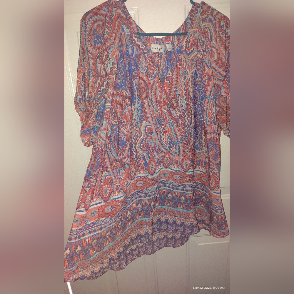 Kim Rogers Multicolor Paisley Blouse